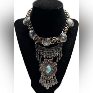 Idyllwind Silver and Turquoise Necklace